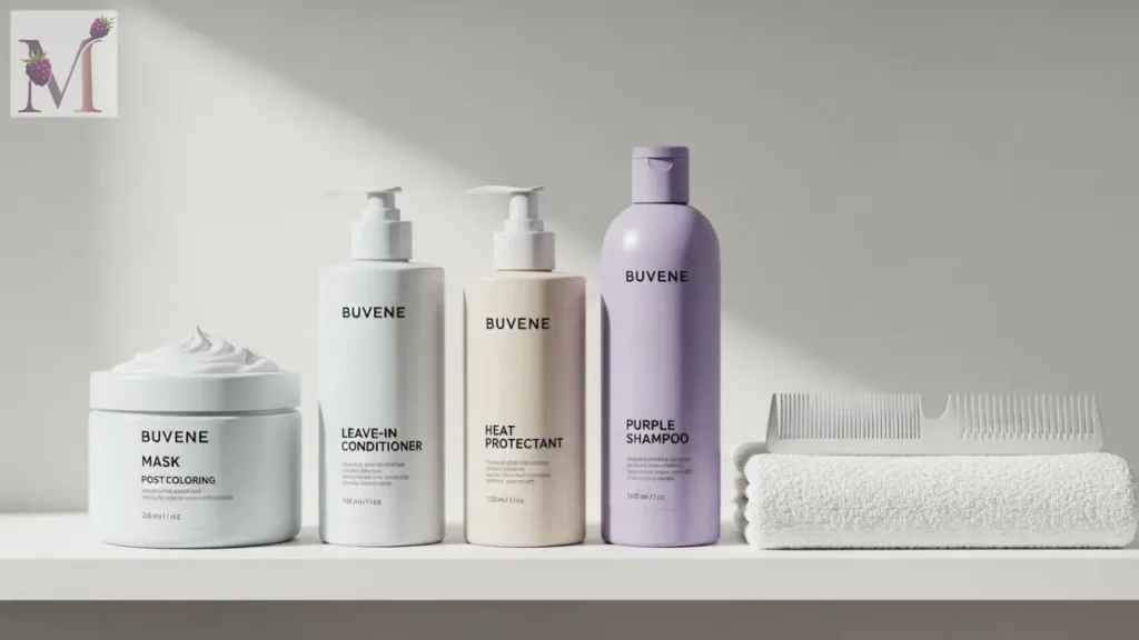 Produtos de tratamento para manter luzes e cabelo loiro saudável.