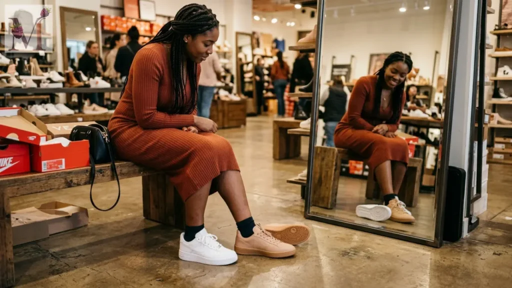 Escolha do tênis ideal para usar com vestido